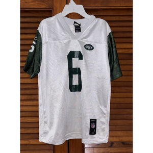 New York Jets Mark Sanchez #6 NFL Reebok White Jersey Kids Size L 14-16